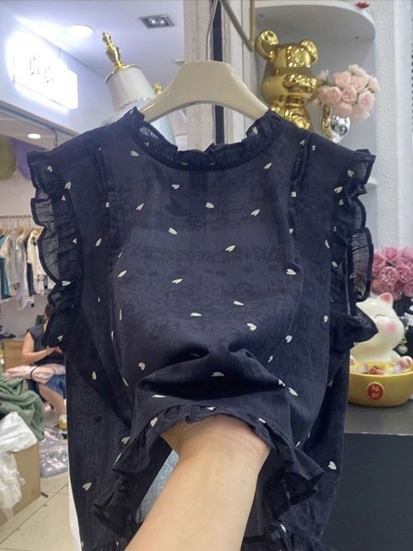 Korean Style Sleeveless Shirt  – обзор и цена Embroidery Design Love