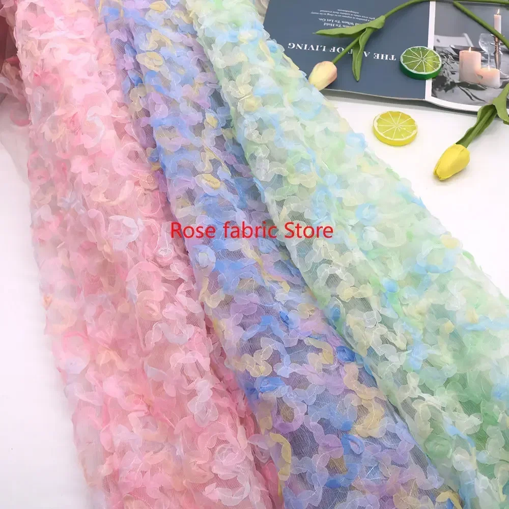 Gradient chiffon rose crochet  – обзор и цена Embroidery Roses