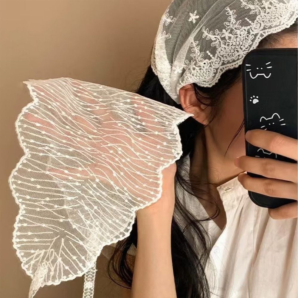 Embroidered Lace Triangle Head – обзор и цена Embroidery Pashmina