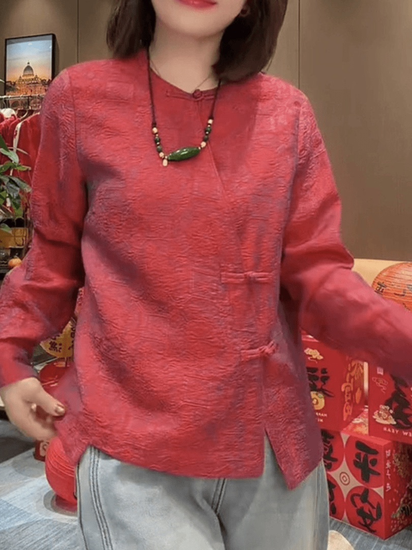 Red Floral Embroidery Long Sle – обзор и цена Embroidery Red