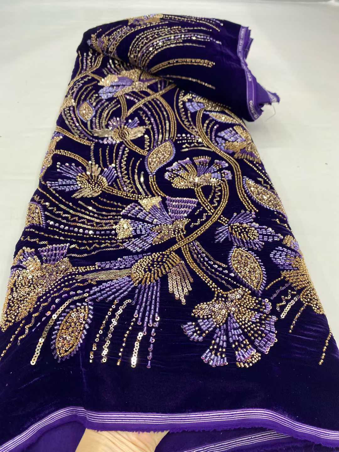 Luxury African Velvet Lace Fab – обзор и цена Velvet Fabric Embroidery