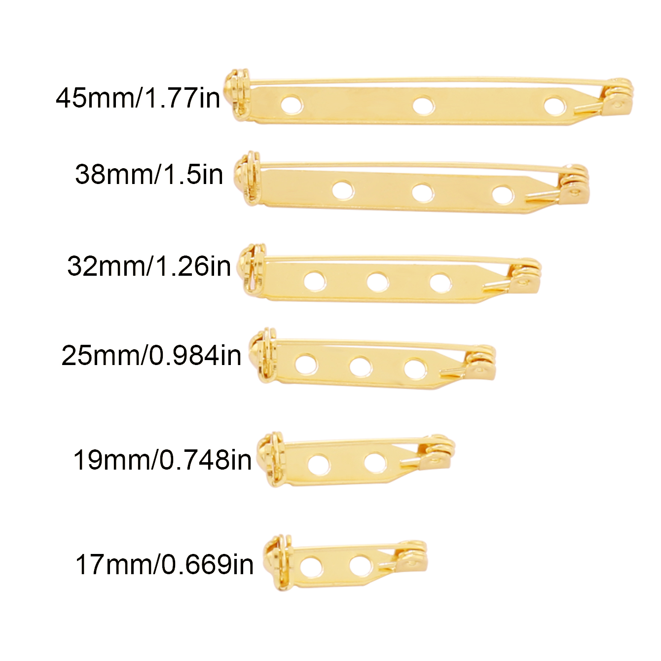 10pcs 17-45mm Brooch Clip Base – обзор и цена Embroidery Simple