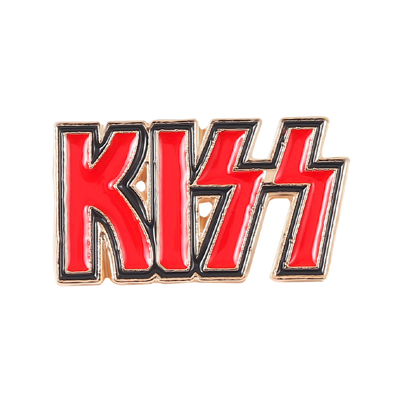 KISS band pin English letters  – обзор и цена Embroidery Initials