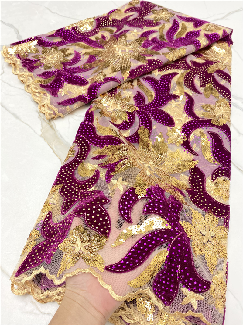 PGC Blue African Velvet Lace F – обзор и цена Velvet Fabric Embroidery