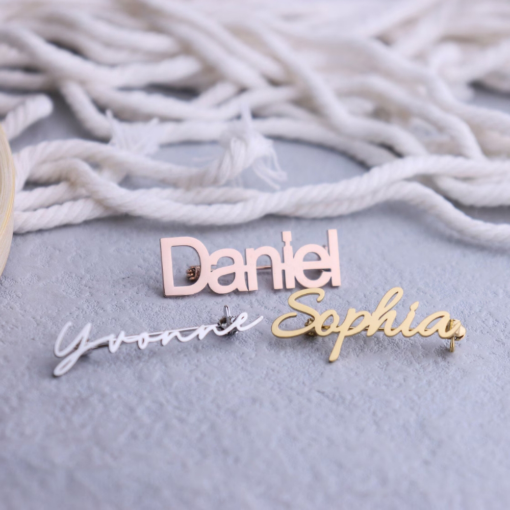 Personalized name brooch custo – обзор и цена Embroidery Initials