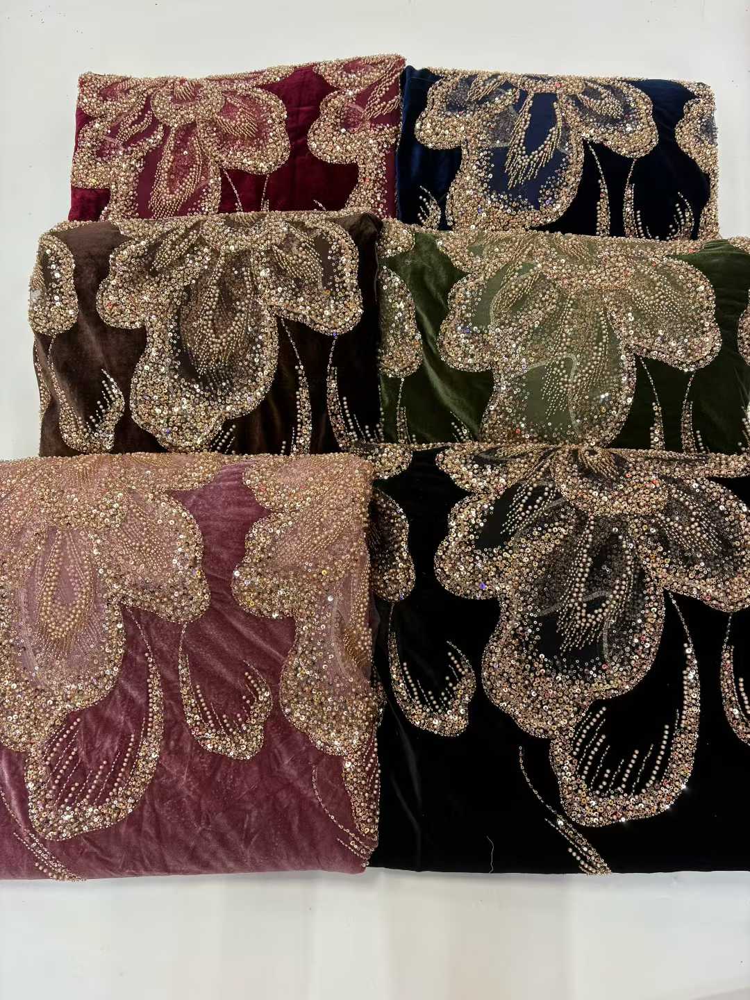 African Velvet Beaded Heavy La – обзор и цена Velvet Fabric Embroidery