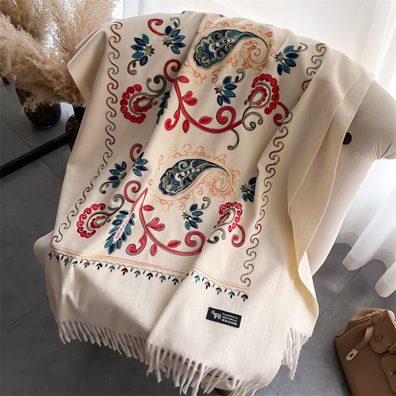 2024 Fashion Scarf Winter Thic – обзор и цена Embroidery Pashmina
