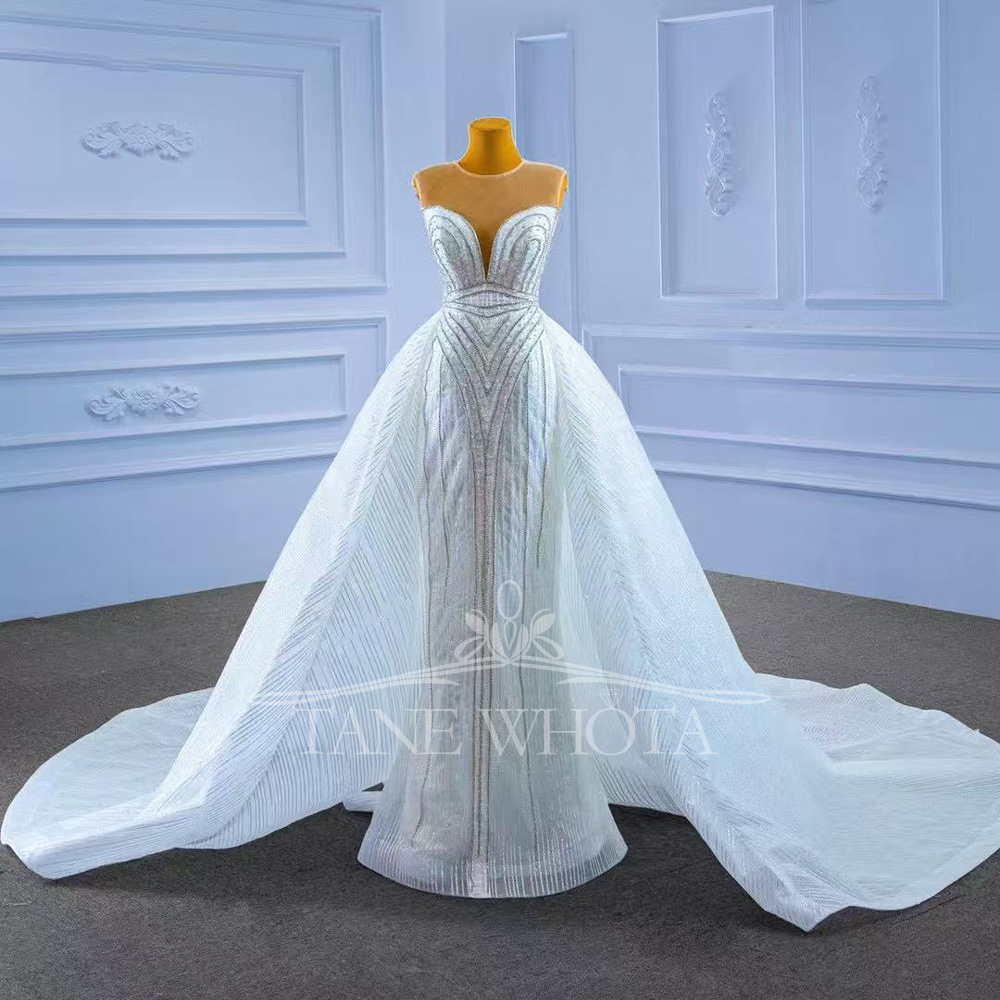 Sexy Mermaid Fit Wedding Dress – обзор и цена Embroidery Organza