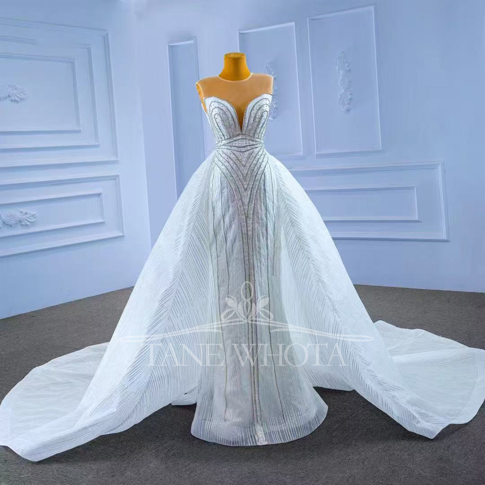 Sexy Mermaid Fit Wedding Dress – обзор и цена Embroidery Organza