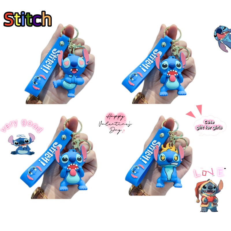 Disney Stitch 3D Doll Car Key  – обзор и цена Embroidery Keychain