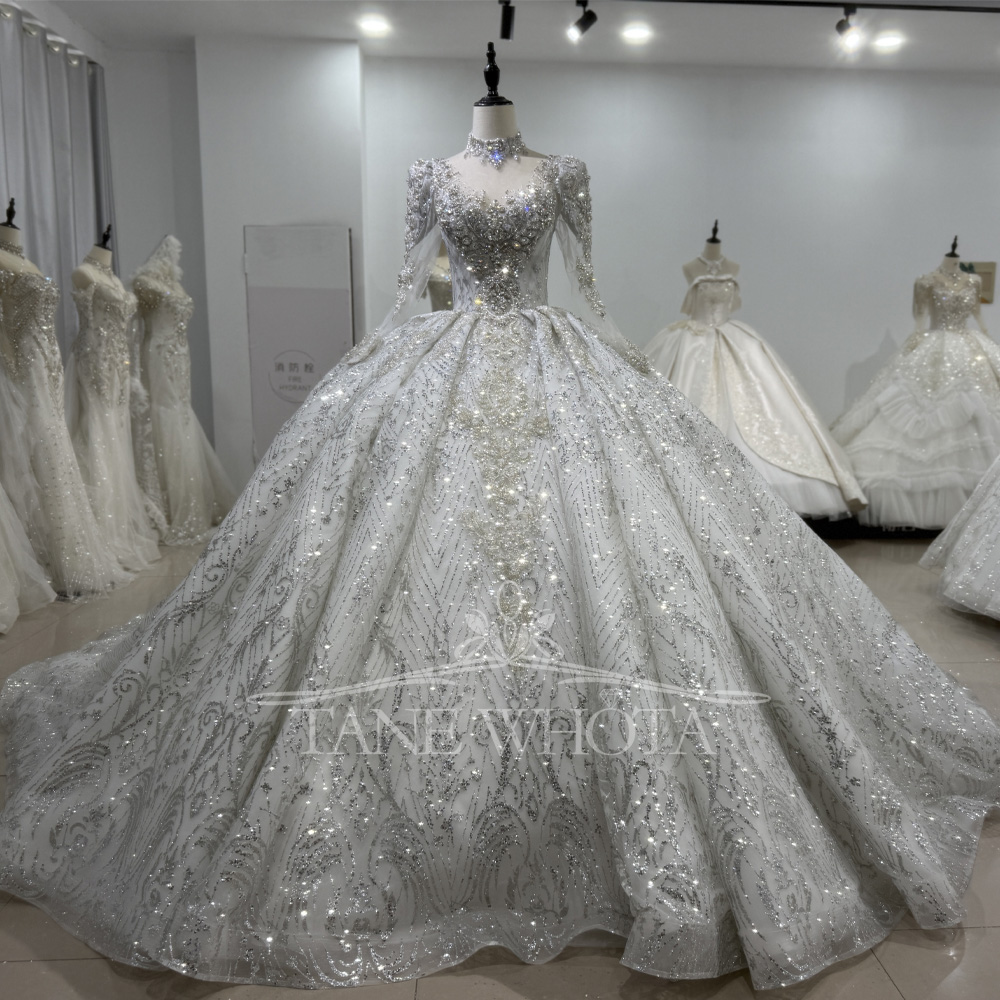 Elegant Wedding Gowns Long Sle – обзор и цена Embroidery Organza