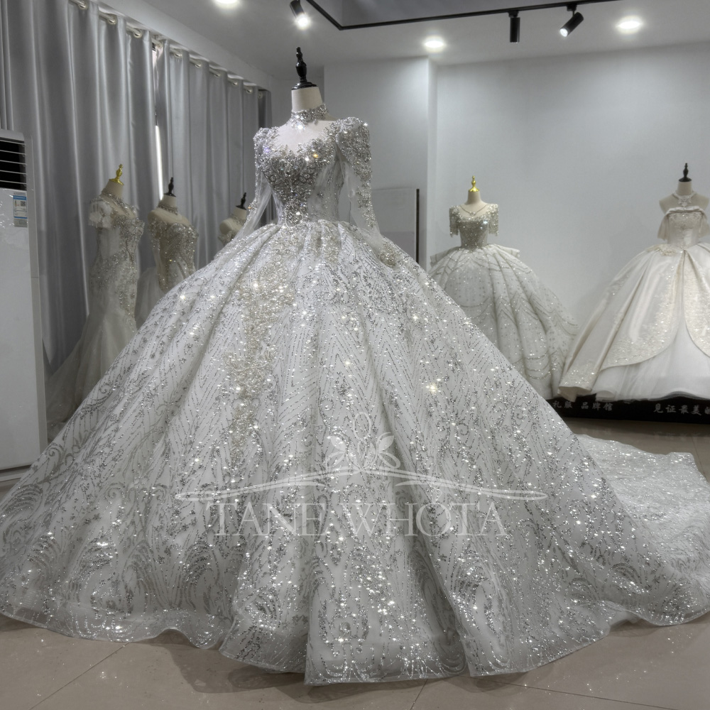 Elegant Wedding Gowns Long Sle – обзор и цена Embroidery Organza