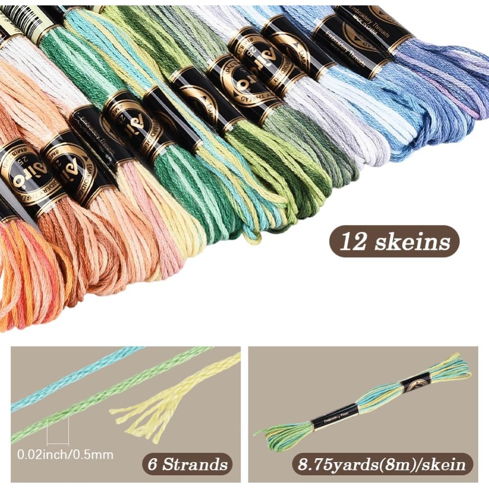12 Skeins 105 Yards Cross Stit – обзор и цена Embroidery Bracelet