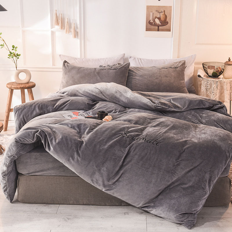 Coral Fleece Duvet Cover Winte – обзор и цена Embroidery Quilt Cover