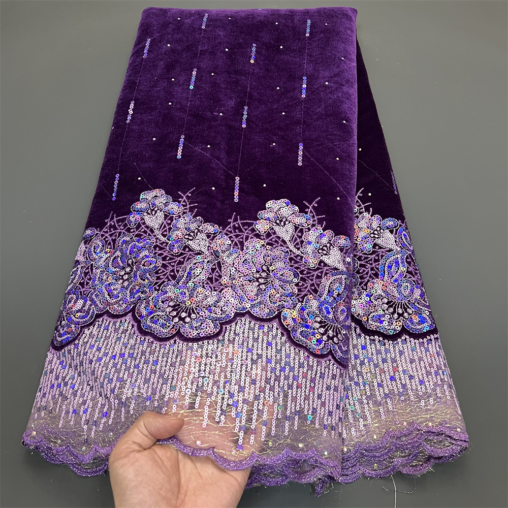 African Nigerian Tulle Lace Fa – обзор и цена Velvet Fabric Embroidery