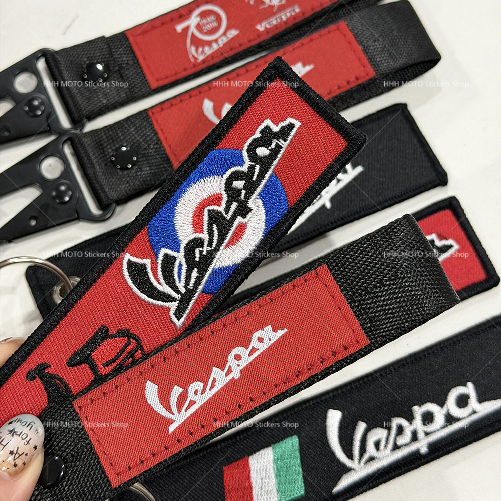 For Vespa Motorcycle Keychain  – обзор и цена Embroidery Ring