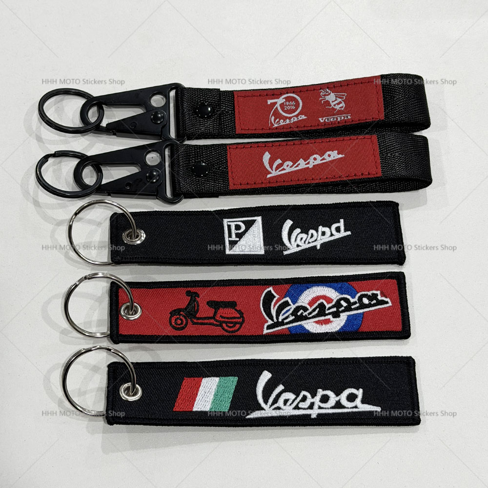 For Vespa Motorcycle Keychain  – обзор и цена Embroidery Ring