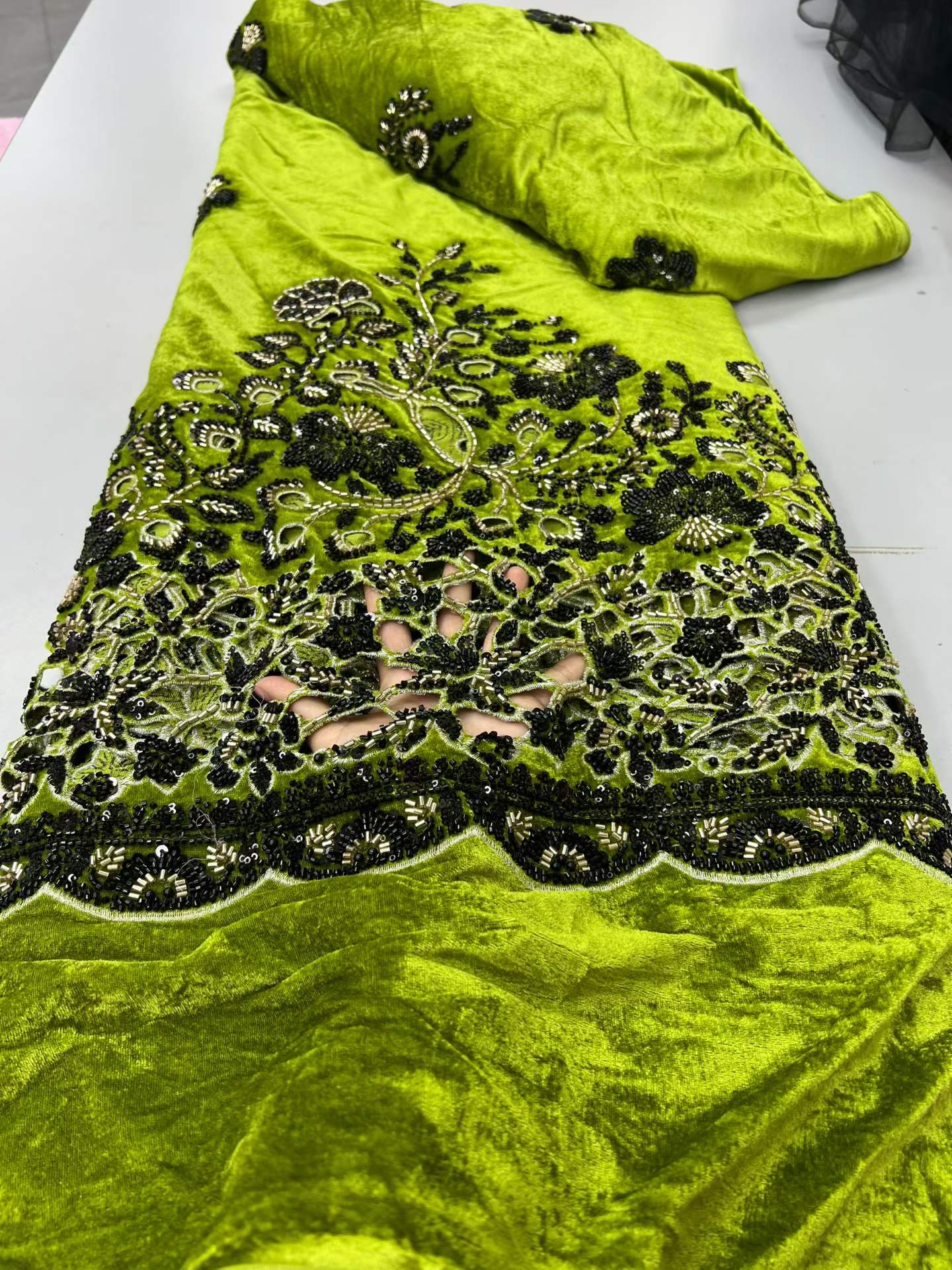 2026 African Nigerian Velvet L – обзор и цена Velvet Fabric Embroidery