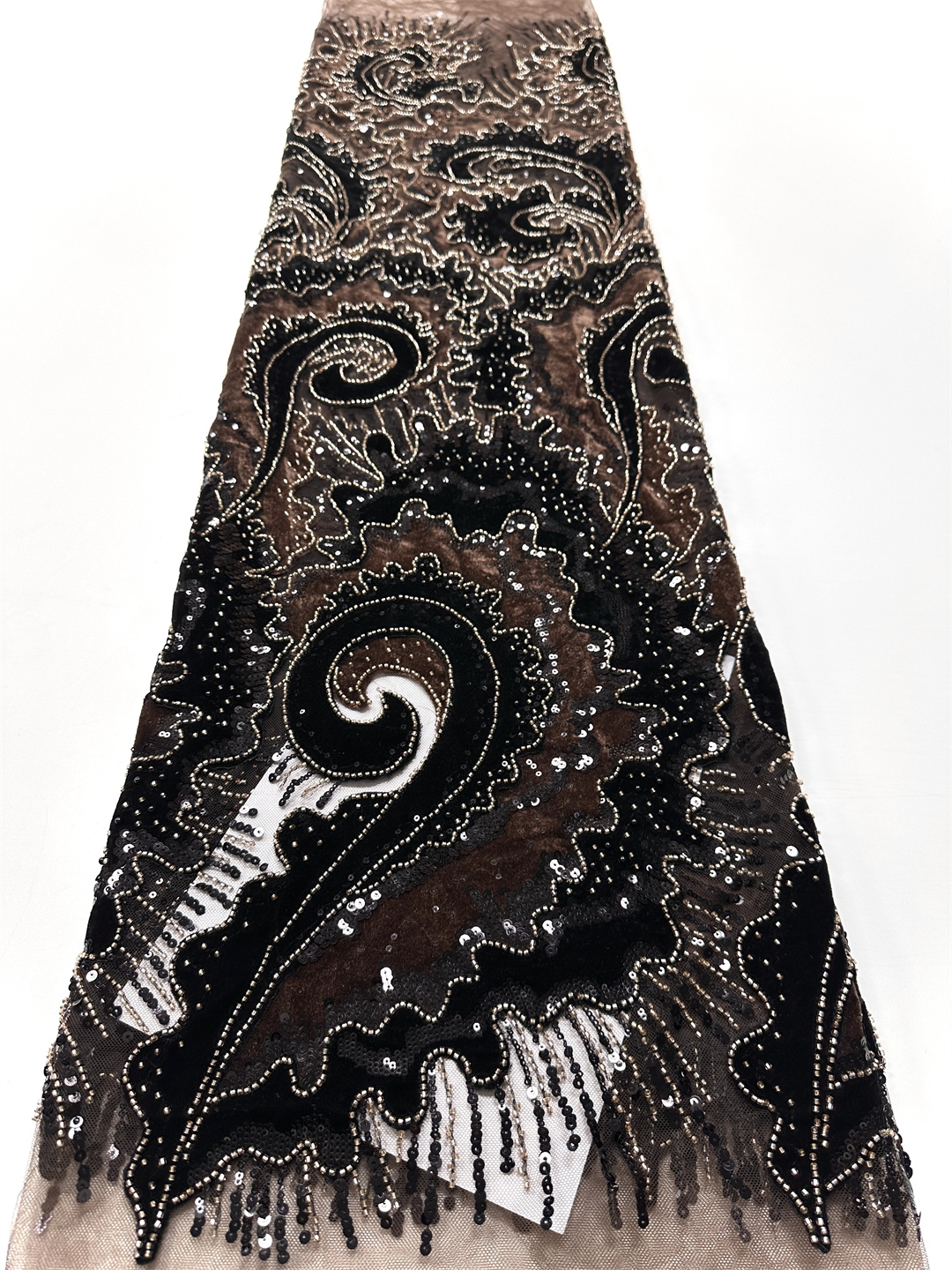 2025 African French Velvet Bea – обзор и цена Velvet Fabric Embroidery