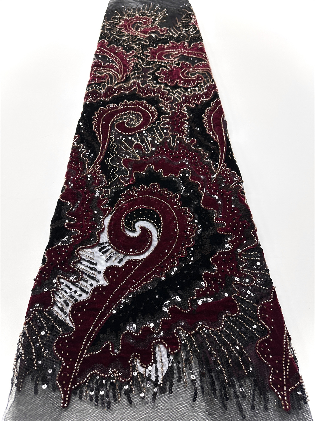 2025 African French Velvet Bea – обзор и цена Velvet Fabric Embroidery