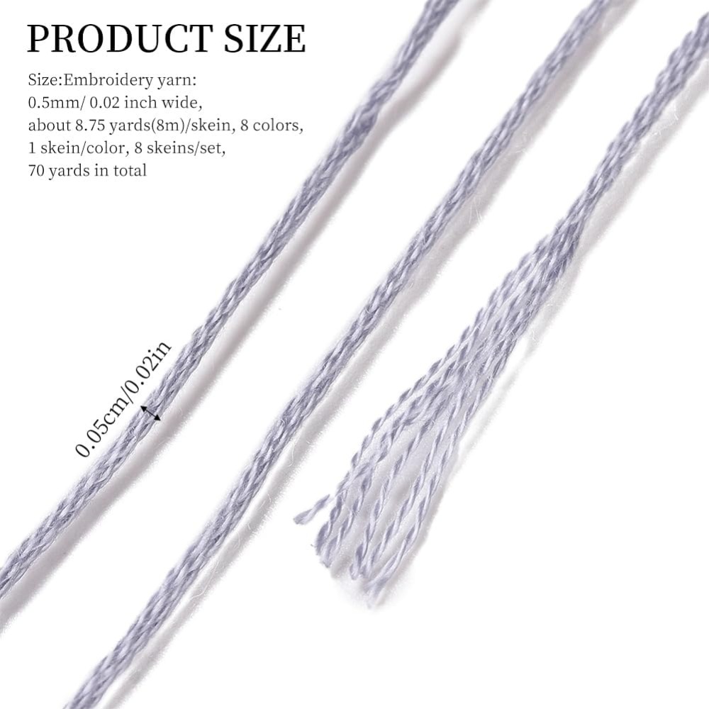 8 Skeins 70 Yards Grey Friends – обзор и цена Embroidery Bracelet