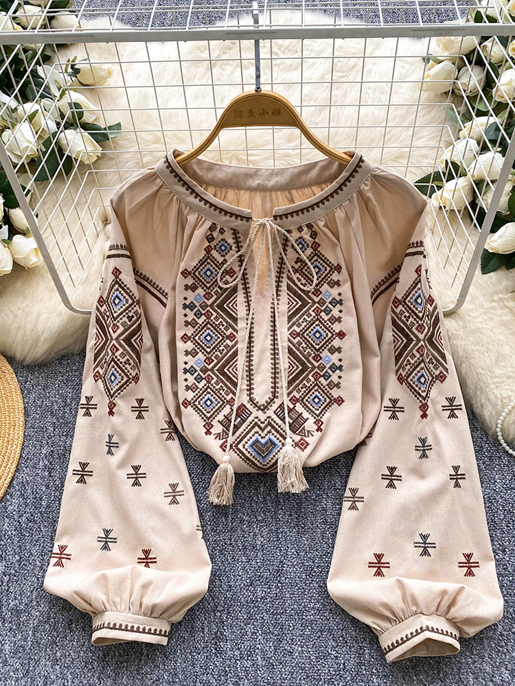 Women Autumn Blouse Loose Arti – обзор и цена Embroidery Artist