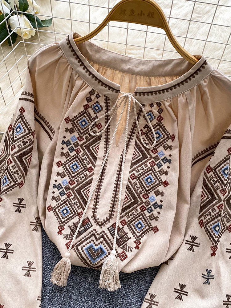 Women Autumn Blouse Loose Arti – обзор и цена Embroidery Artist