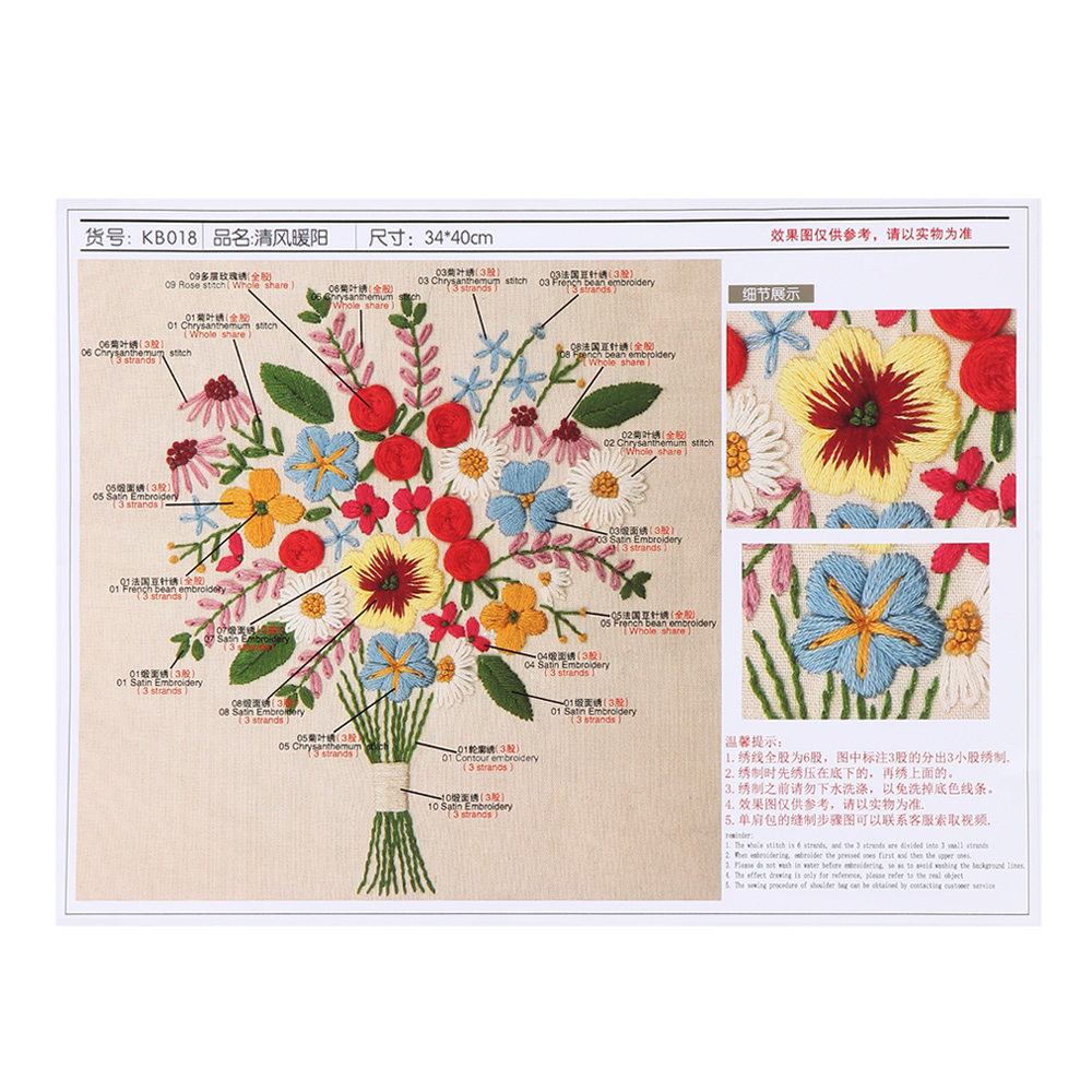 1Set DIY Embroidery Kit with F – обзор и цена Embroidery Pashmina