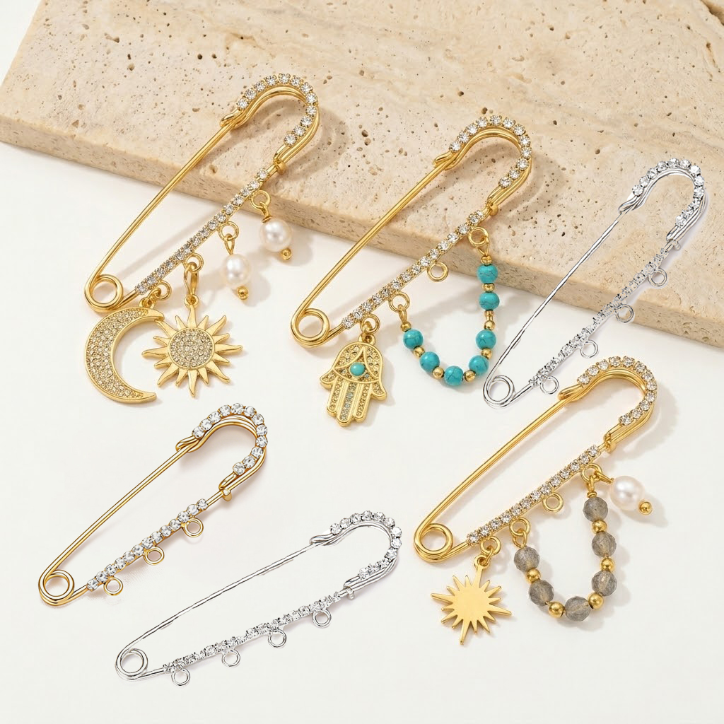 5pcs Rhinestone Charms Safety  – обзор и цена Embroidery Simple