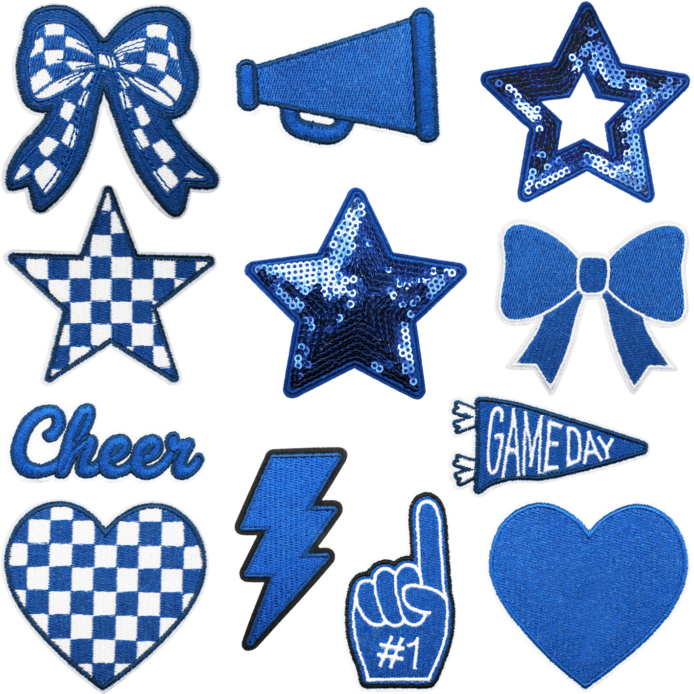 10PCS Bulk Blue Game Day Cheer – обзор и цена Embroidery Design Love