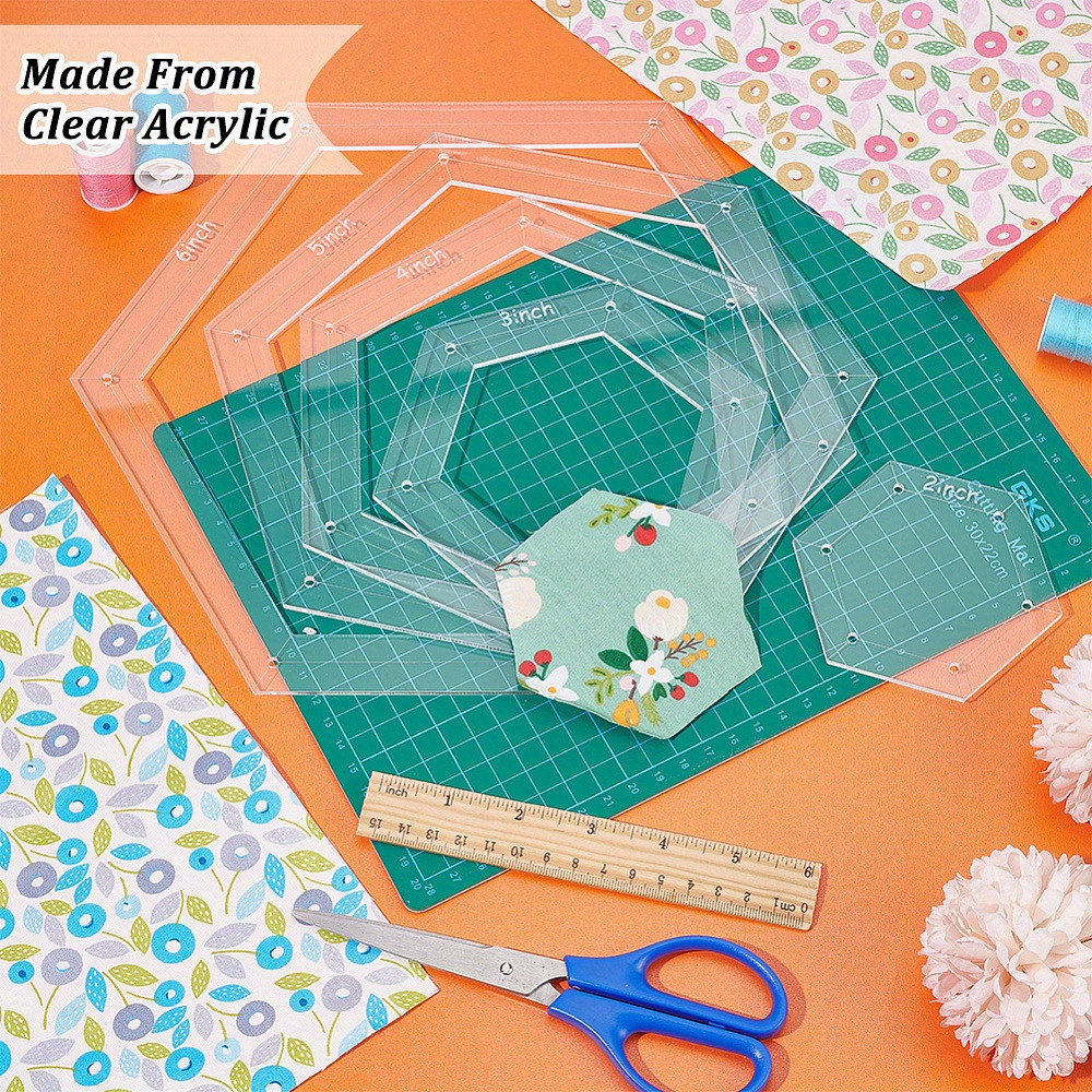 5pcs Hexagon Quilting Template – обзор и цена Embroidery Service