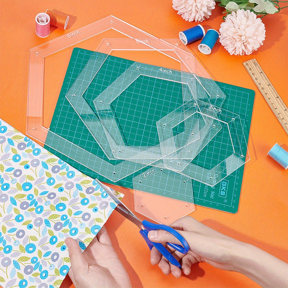 5pcs Hexagon Quilting Template – обзор и цена Embroidery Service