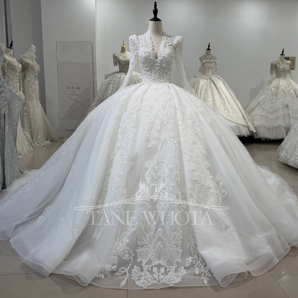 Long Sleeve Beaded Bridal Wedd – обзор и цена Embroidery Organza