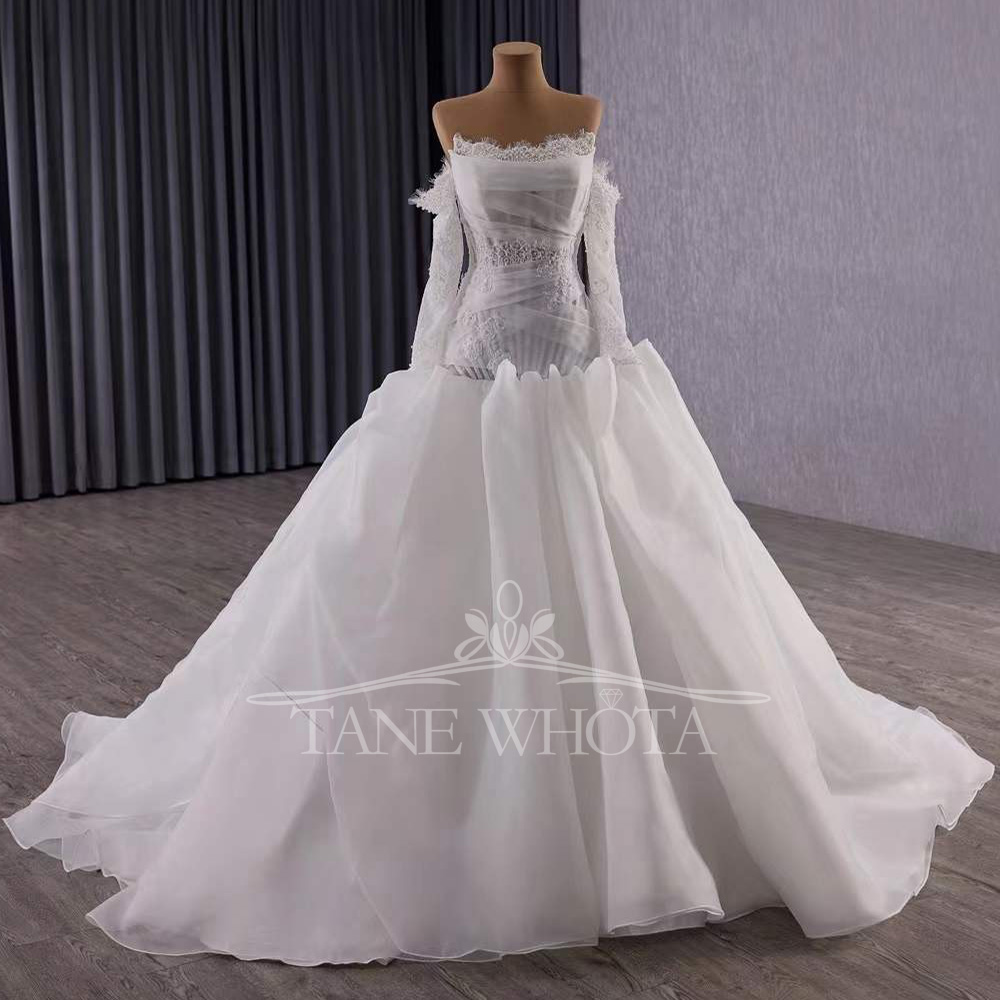 Vestidos Novias Boda Strapless – обзор и цена Embroidery Organza