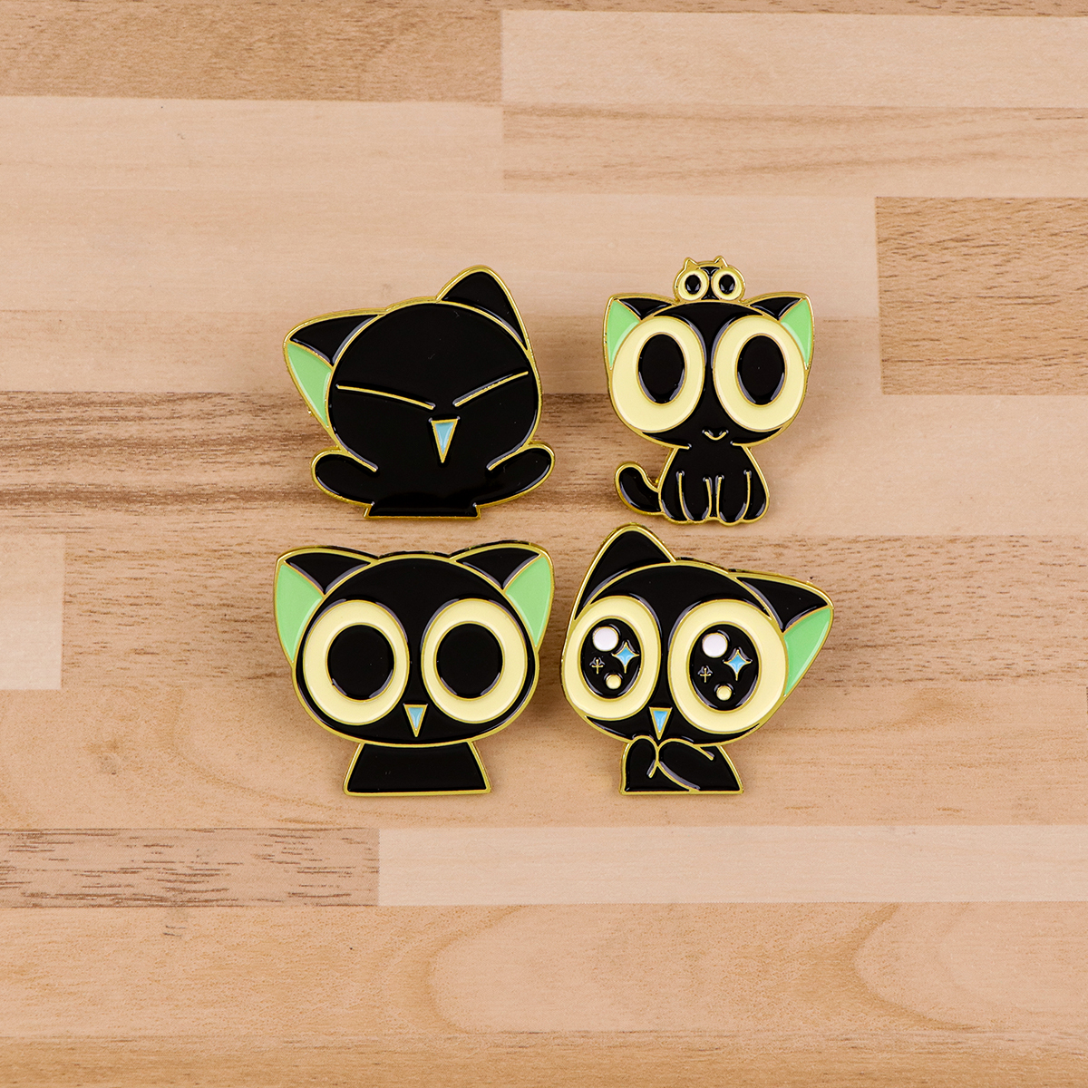 Cute Anime Black Cats Enamel P – обзор и цена Embroidery Simple