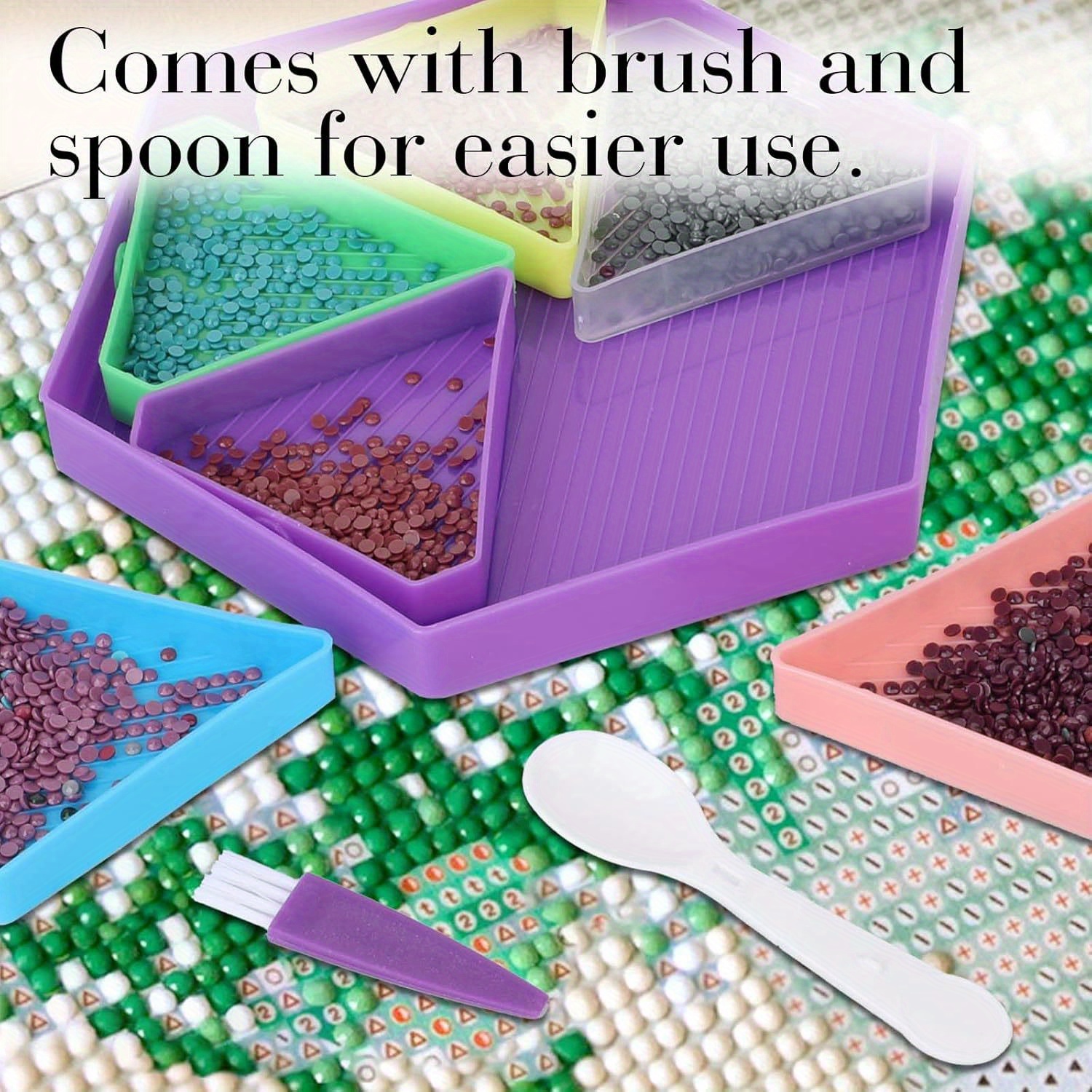 9PCS New Diamond Painting Tray – обзор и цена Embroidery Kit Starter