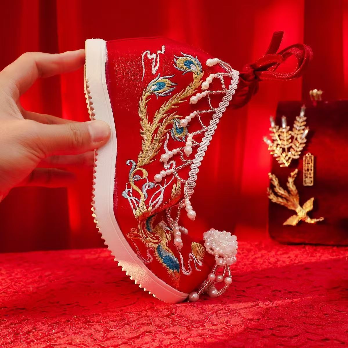 Women New Red Embroidered Wedd – обзор и цена Embroidery Red
