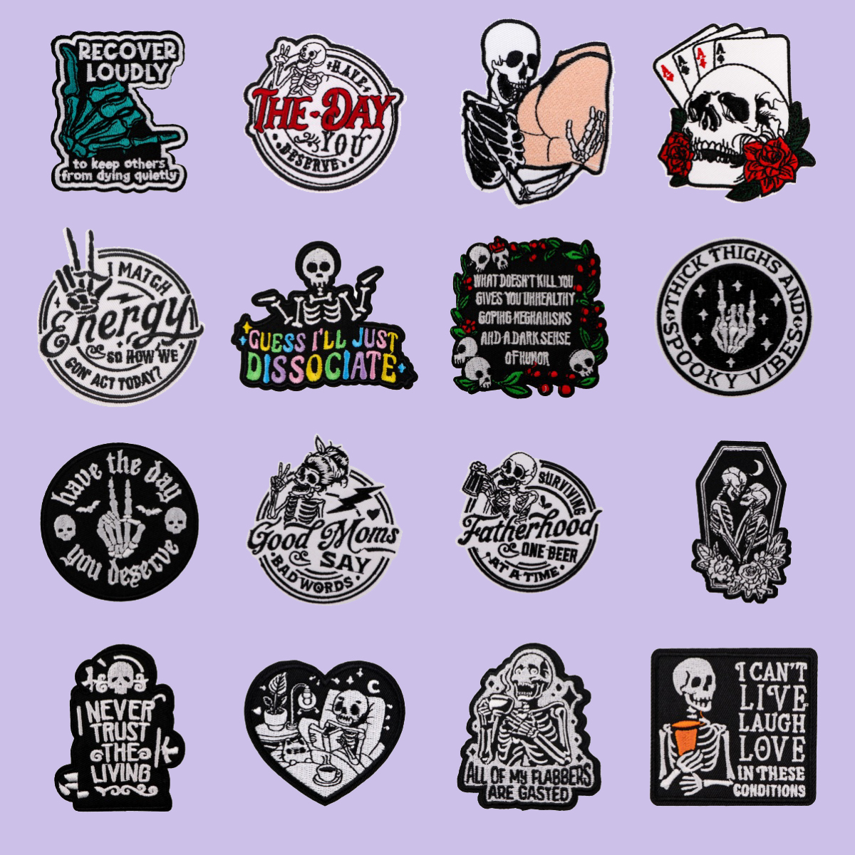 Skull Quotes Embroidery Patch  – обзор и цена Embroidery Quote