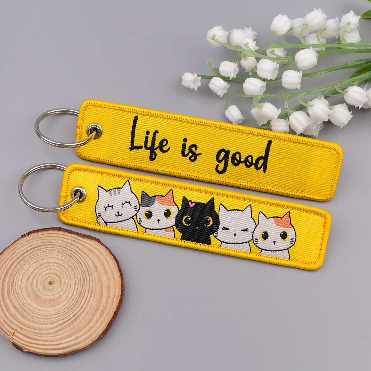 Cute Cat Embroidery Key Fobs C – обзор и цена Embroidery Quote