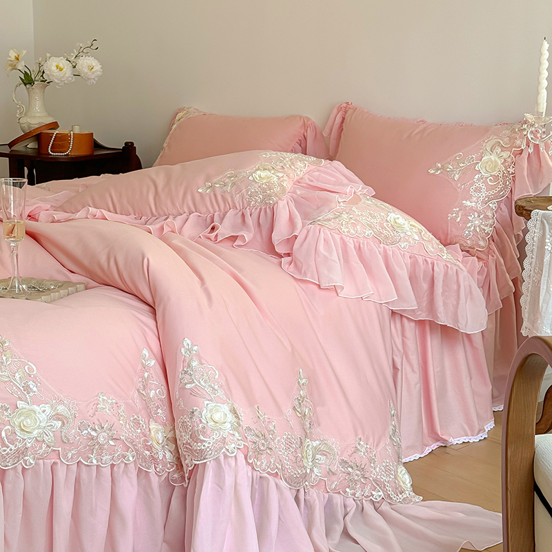 Elegant Lace Rose Embroidery B – обзор и цена Embroidery Quilt Cover