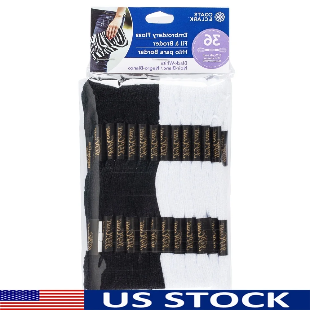 36 Skeins Black White Embroide – обзор и цена Embroidery Floss