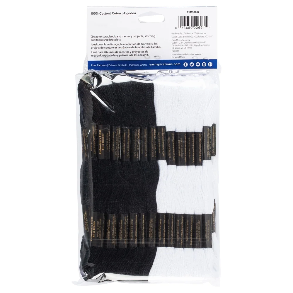 36 Skeins Black White Embroide – обзор и цена Embroidery Floss