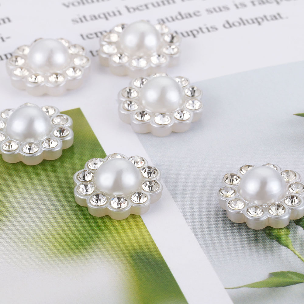 50pcs White Flat Imitation Pea – обзор и цена Embroidery Simple
