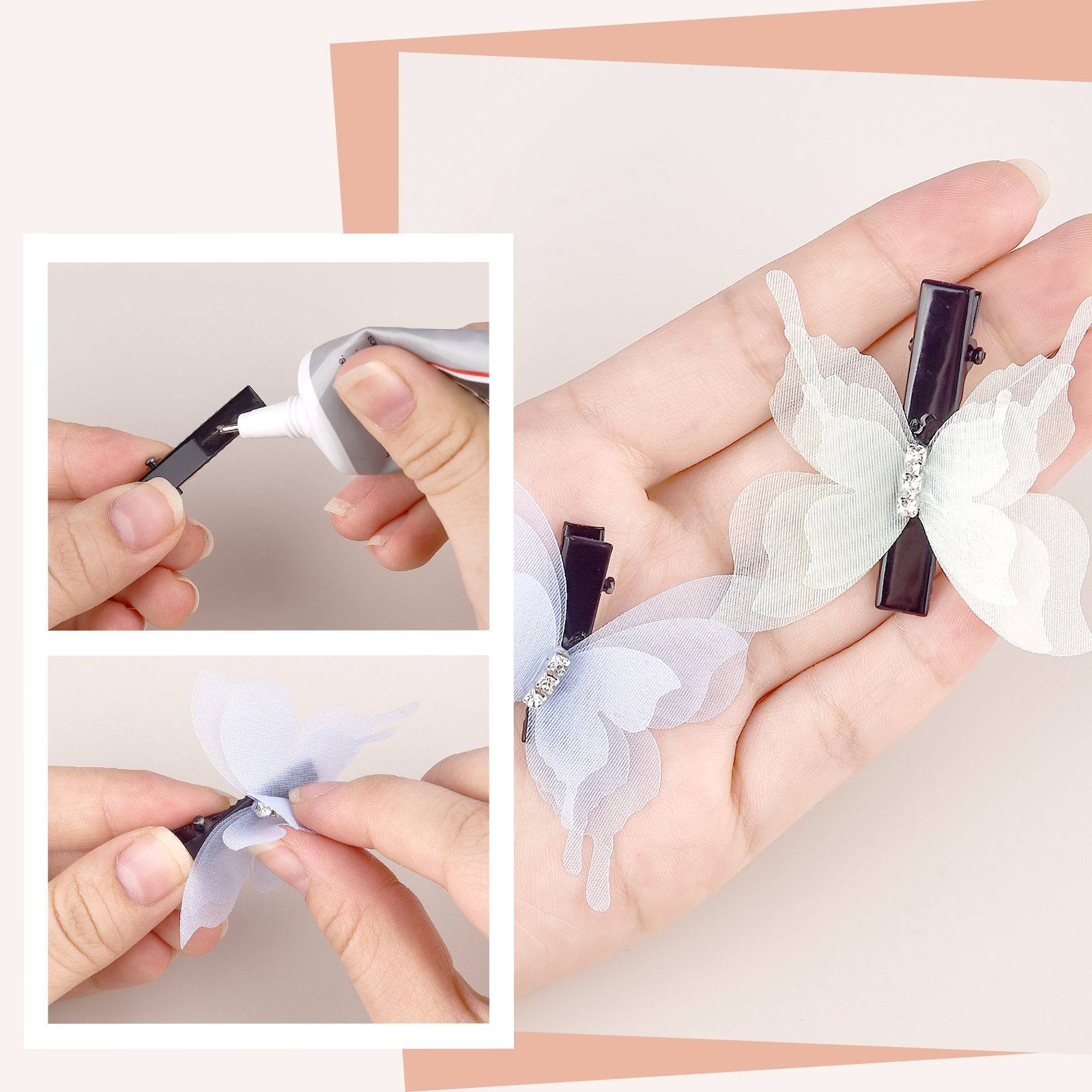 20pcs/Pack 3D Organza Butterfl – обзор и цена Embroidery Organza