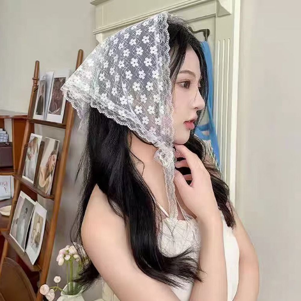 Embroidered Lace Triangle Head – обзор и цена Embroidery Pashmina