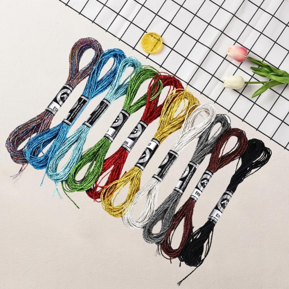 10 Skeins 10 Colors Metallic E – обзор и цена Embroidery Bracelet