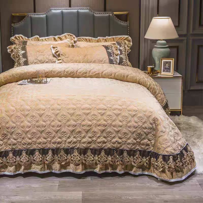 Luxury European Crystal Velvet – обзор и цена Embroidery Quilt Cover