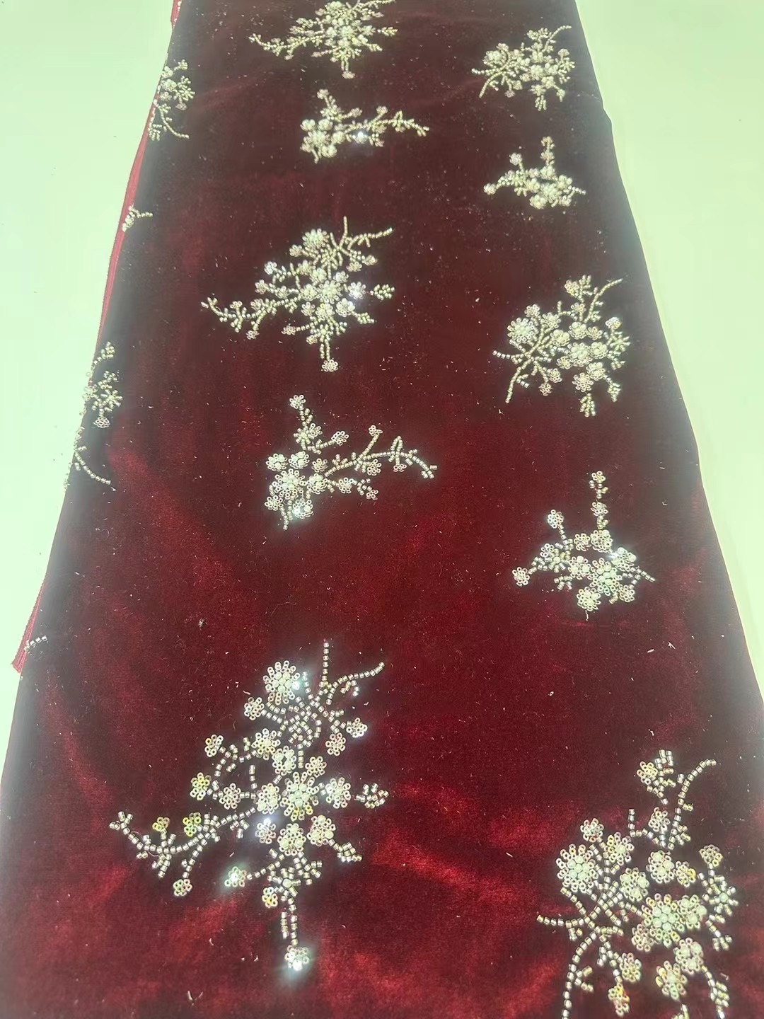 African Handmade Beads Velvet  – обзор и цена Velvet Fabric Embroidery